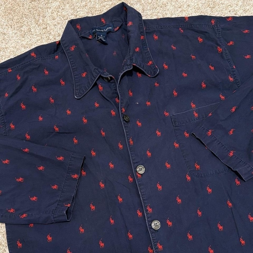 Polo Ralph Lauren All Over Pony Shirt | Y2K‎ Preppy Streetwear | Medium